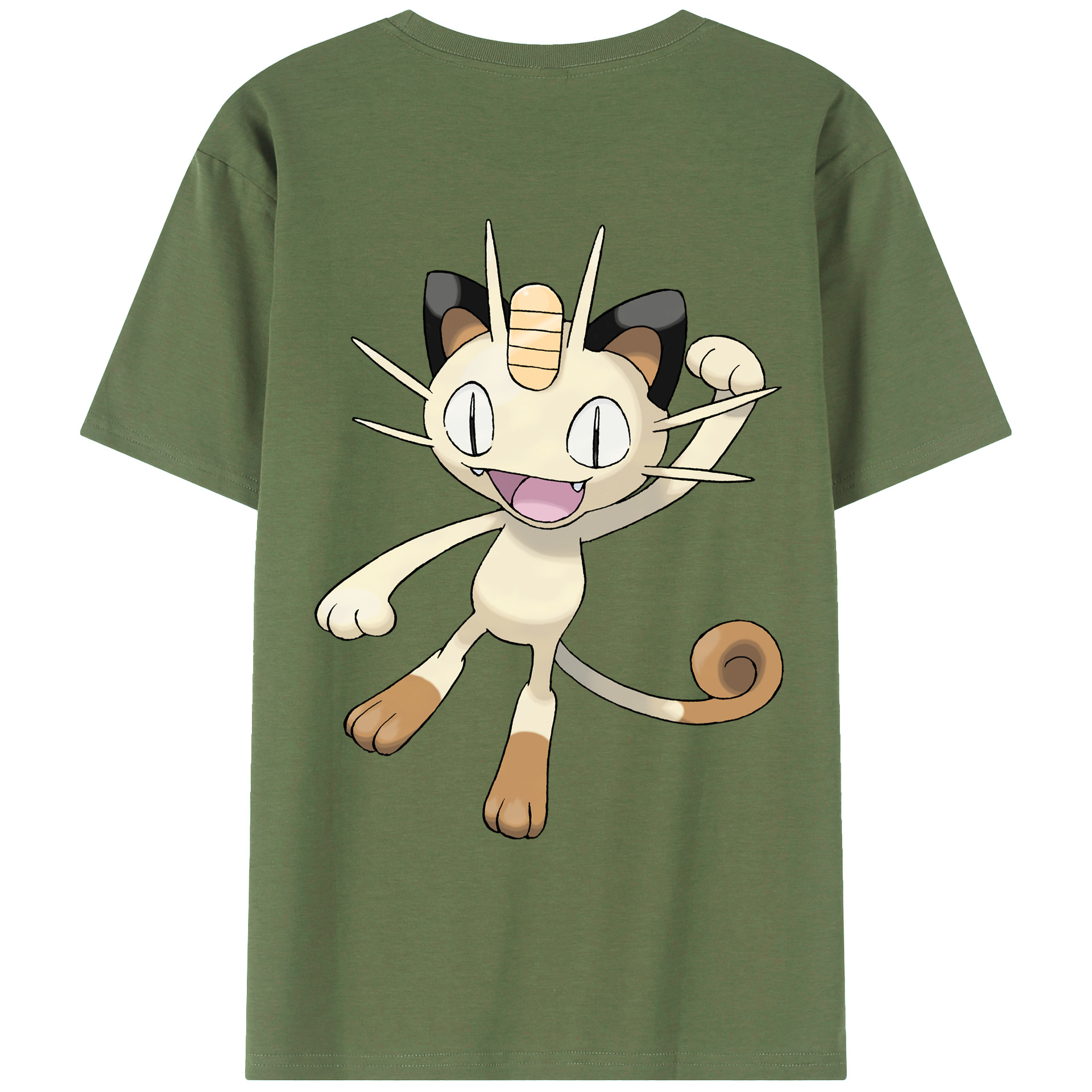 （画像用） ポケットモンスター Pokémon 綿100％ メンズ半袖Tシャツ（バックプリント） 通気性